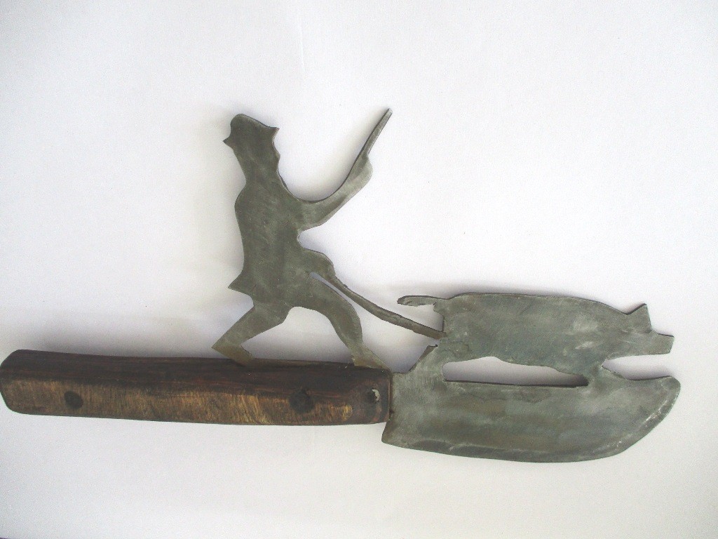 ANTIQUE BUTCHER'S MEAT CLEAVER CHOPPER KNIFE UNUSUAL DESIGN