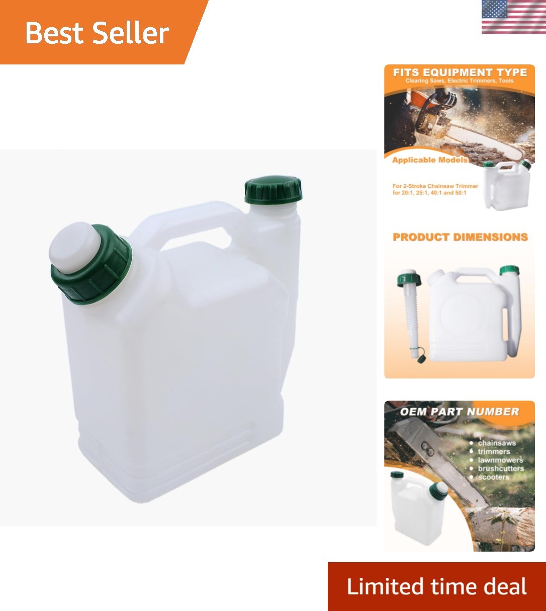 Versatile 1L Fuel Mixing Bottle - 20:1 to 50:1 Ratios for 2-Stroke Engines