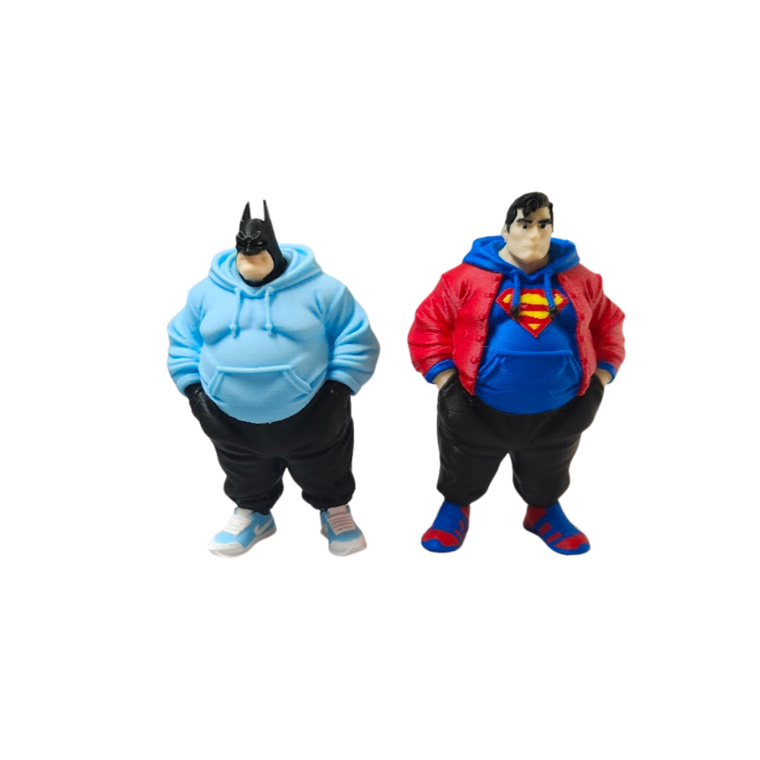 Fatman and Superfat urban fat in 3.9 inch tall in full color