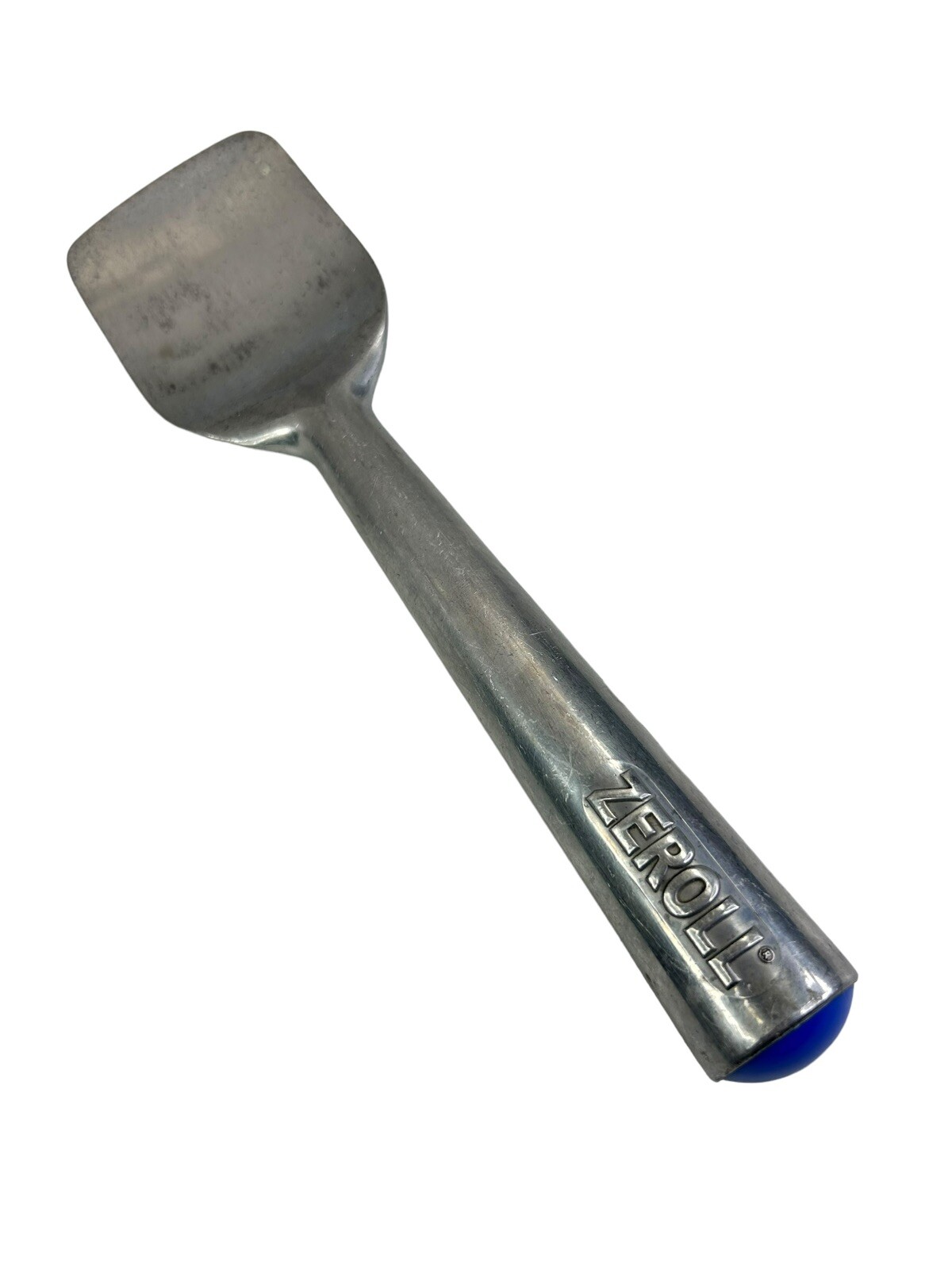 Vintage Zeroll Ice Cream Scoop Paddle Spade Spoon Aluminum Blue End 10\