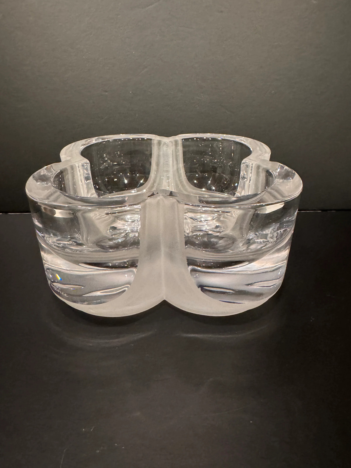 Daum France Crystal Clover Bowl