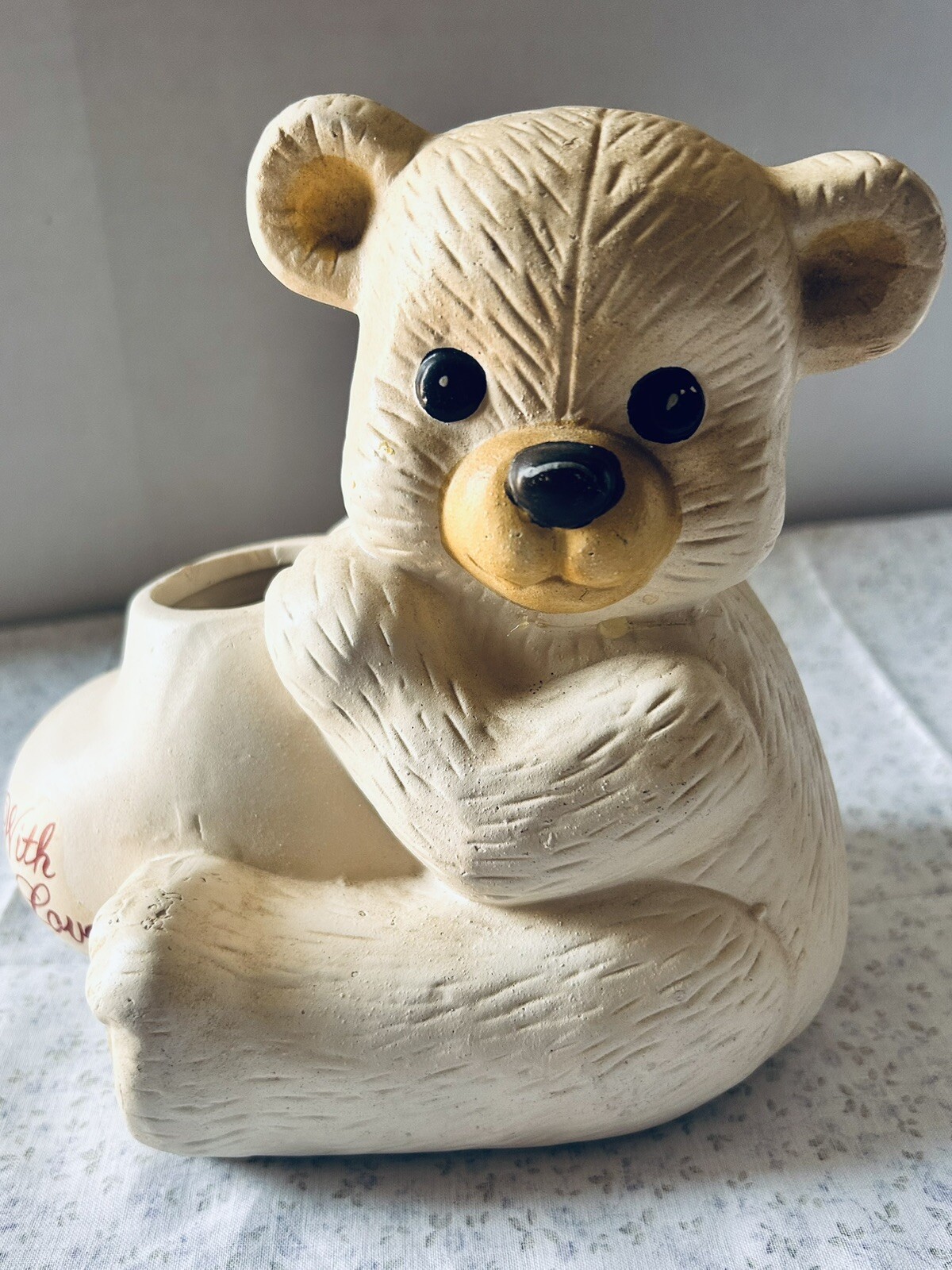 Vintage Trippies Inc 1988 With Love Teddy Bear Planter No Bows Unisex Baby Cute Vintage Trippies Inc 1988 With Love Teddy Bear Planter No Bows Unisex Baby Cute