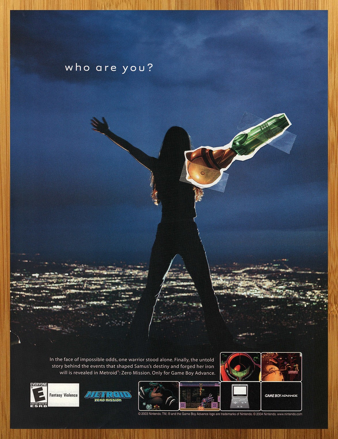 2004 Metroid Zero Mission Game Boy Advance GBA Print Ad/Poster Official Art