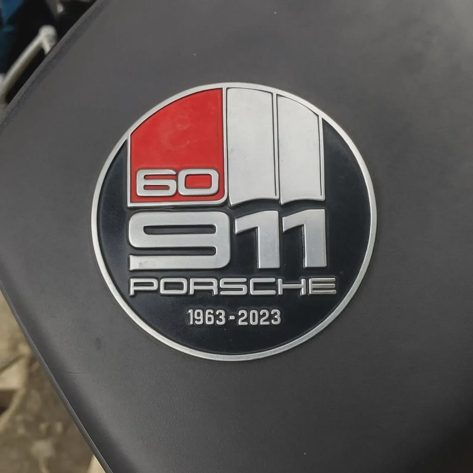 Porsche 911 60th Anniversary Emblem 1963–2023 Commemorative Metal Badge Car