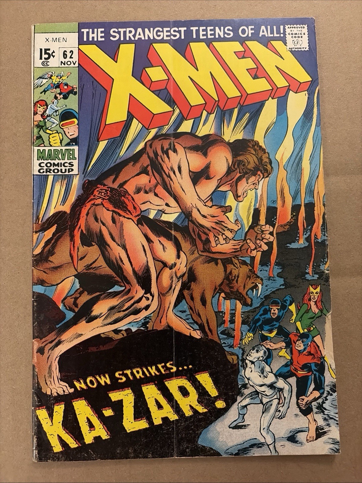 X-Men #62 Marvel 1969 origin of Savage Land Silver Age Good GD