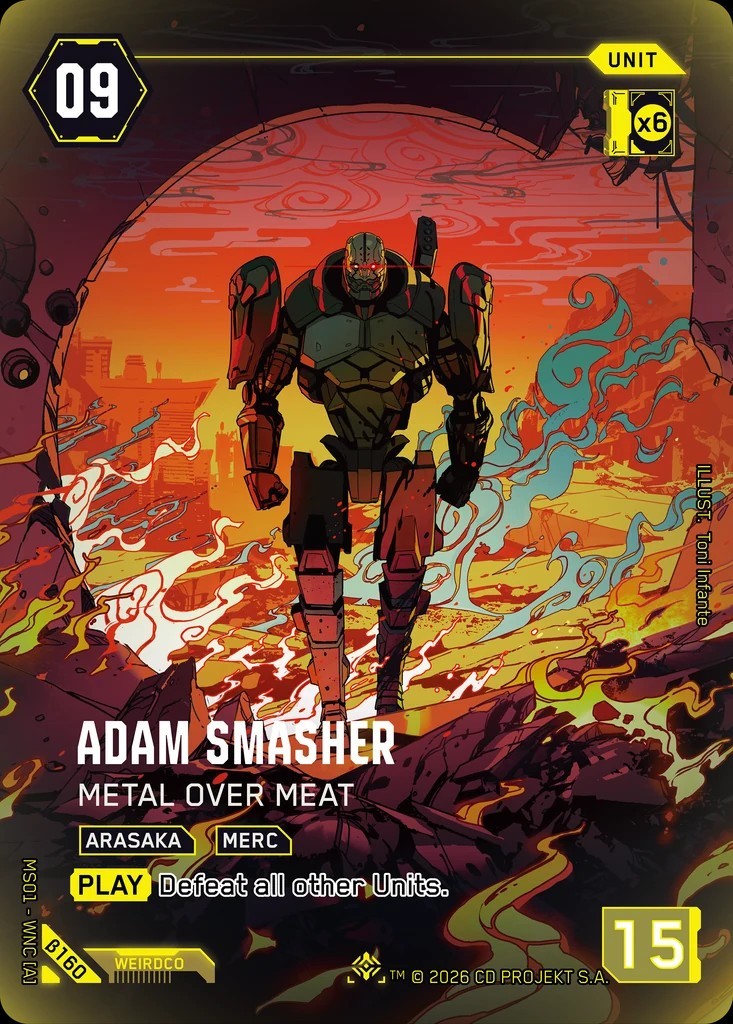 Cyberpunk TCG - Welcome To Night City Beta - Adam Smasher Iconic Rare
