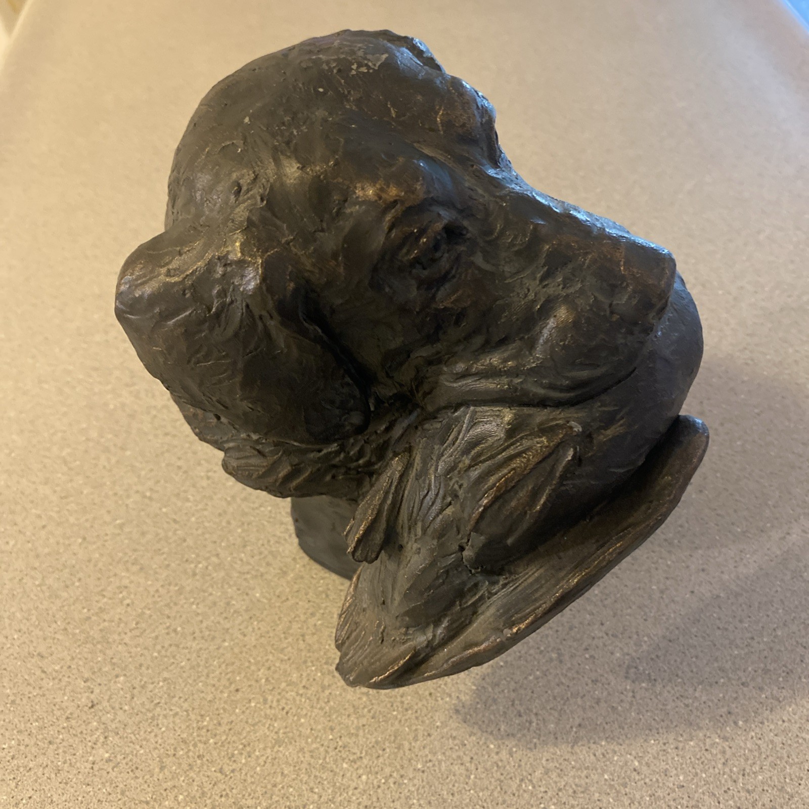 Eric Kaposta Bronze Sculpture | 1994 Inscribed | Labrador Retriever W/Duck,READ