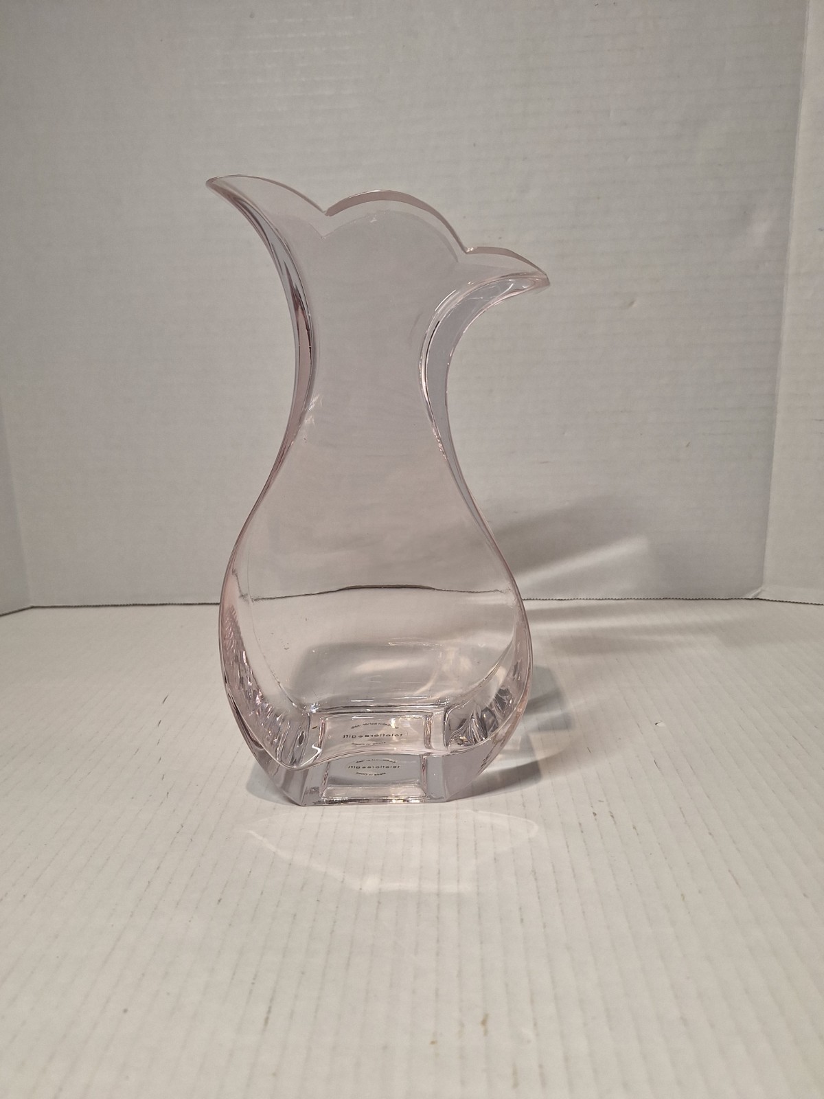 Teleflora Glass vase Light Pink Flower Large Decorative 