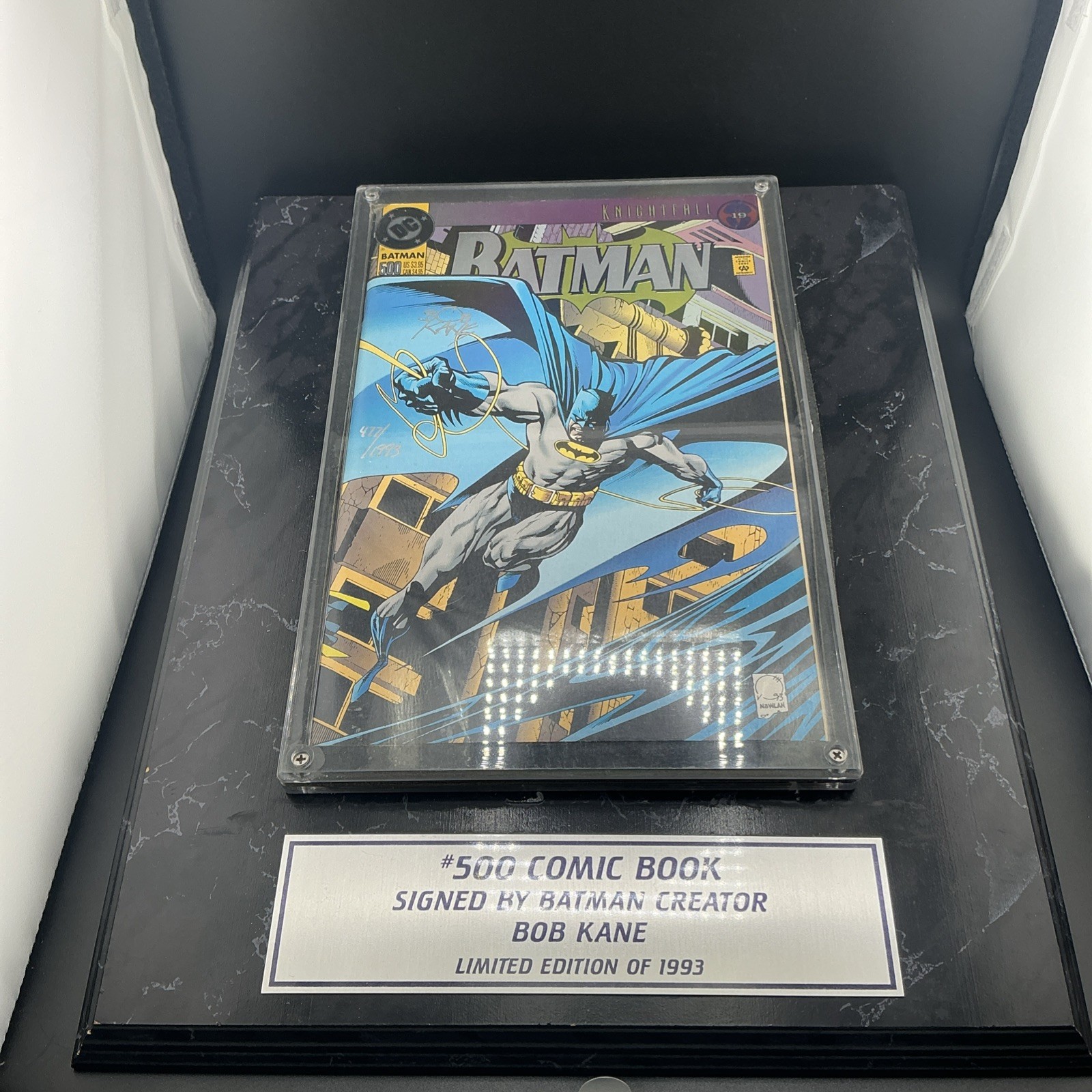 DC Batman #500 (1993) Bob Kane Signature Knightfall W/COA