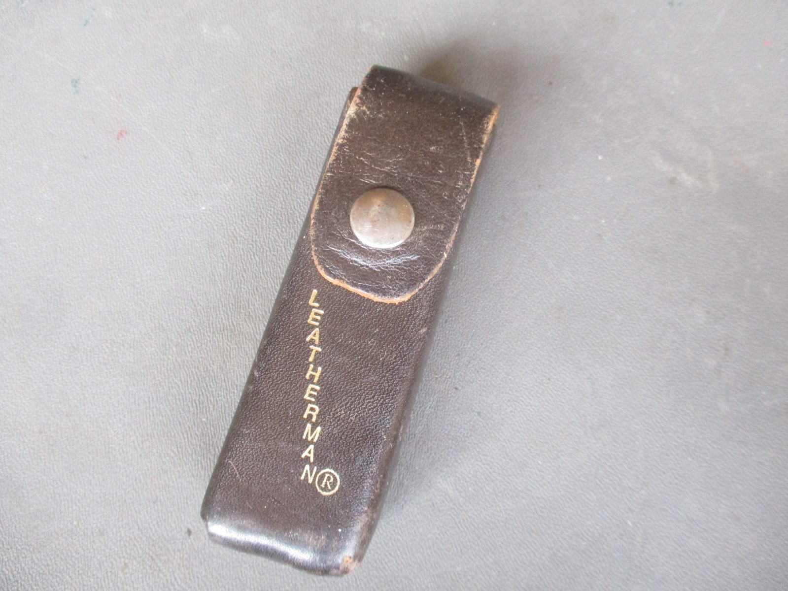 Vtg LEATHERMAN Leather Belt Pouch, Early, 4 inch