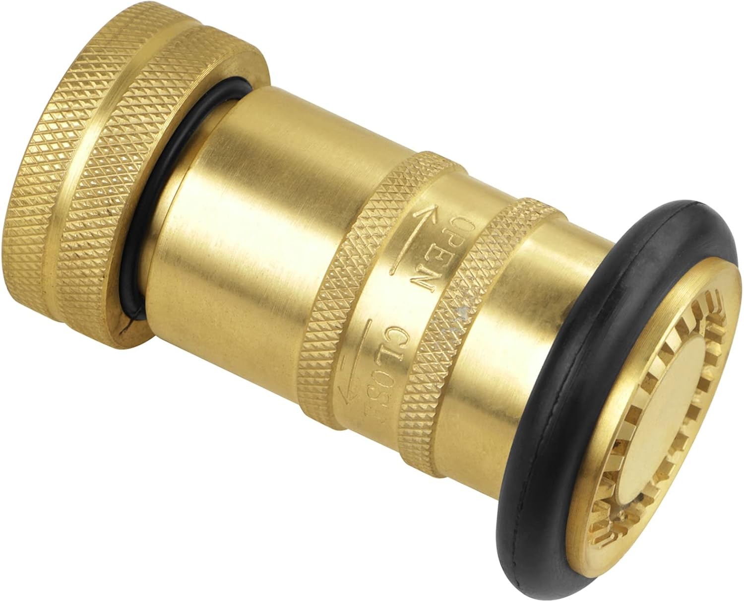 Brass Fire Hose Nozzle NPT/NPSH Adjustable Spray Jet Fog For Garden Industrial
