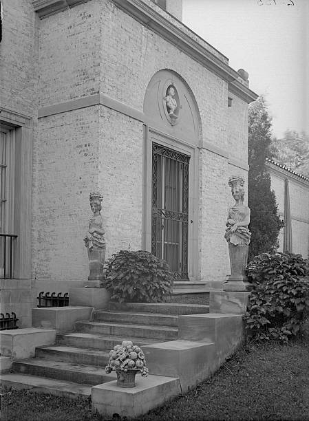 North Entrance To Charles B Pike Residence At 955 North Lake Road - Old Photo