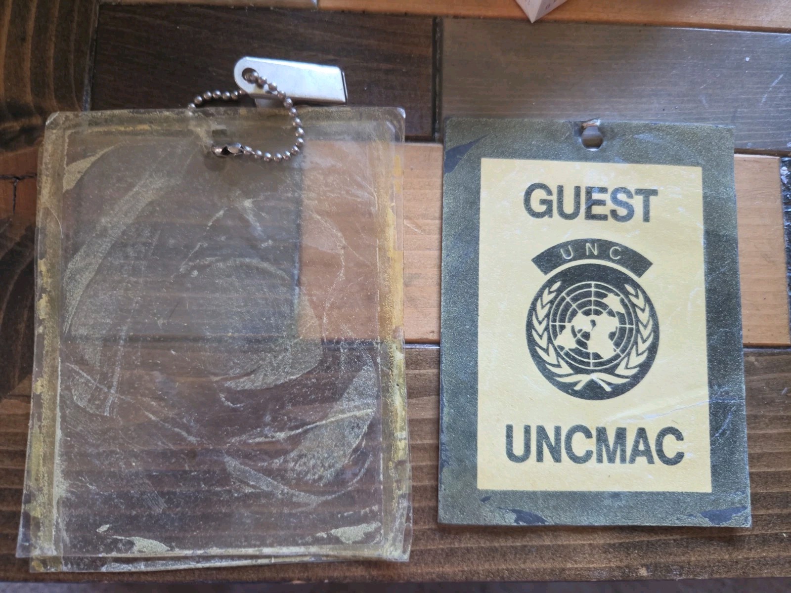Rare Vintage 1960's Theatre Made Korea Joint Security Agency Guest Pocket Badge