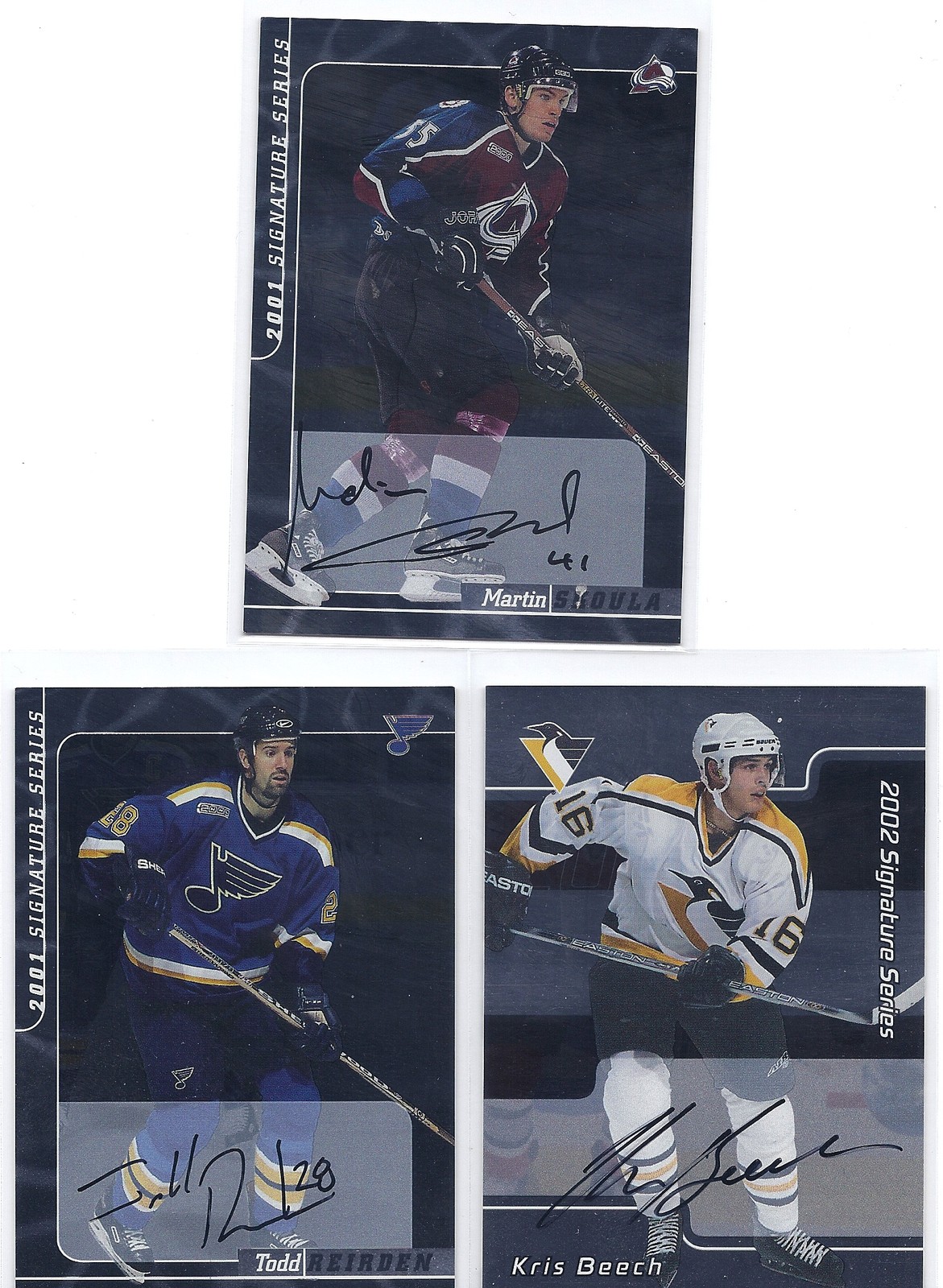 2001-02 BAP Signature Series Autographs #194 Kris Beech Pittsburgh Penguins  