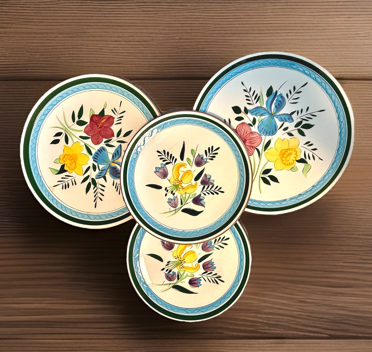 SALE VTG STANGL Pottery 2 Each-10” & 8” Plates Country Garden Pattern SET OF 4