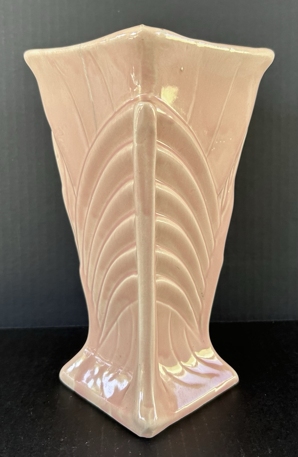 McCoy Pottery Pink Vase 9 1/4 McCoy Pottery Pink Vase 9 1/4