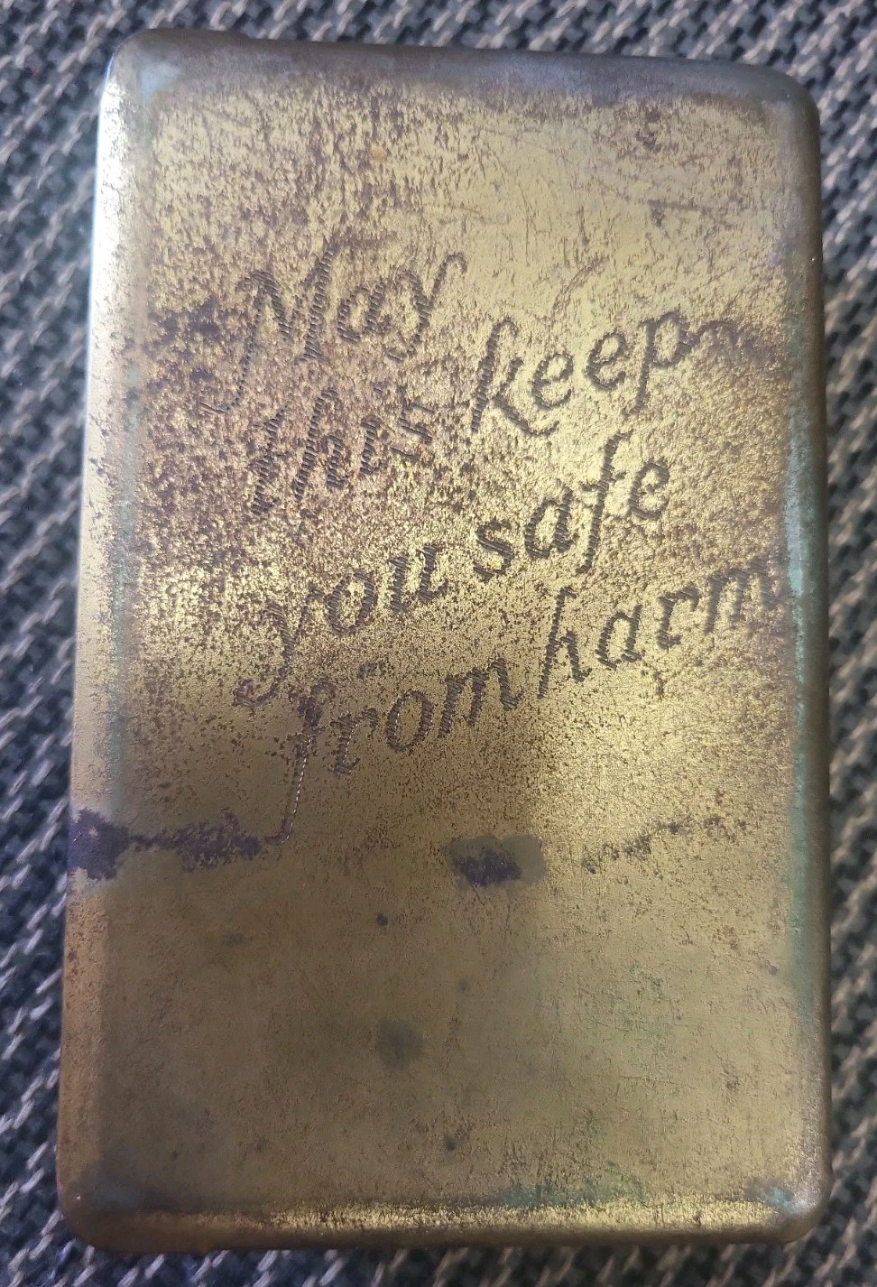 WWII Named to Soldier Gold Plated Heart Shield Bible 1943 Know Your Bible Co