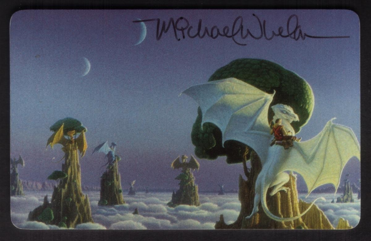 5u Michael Whelan Dragon Artwork: Weyrworld (Gold Back) SIGNED Phone Card