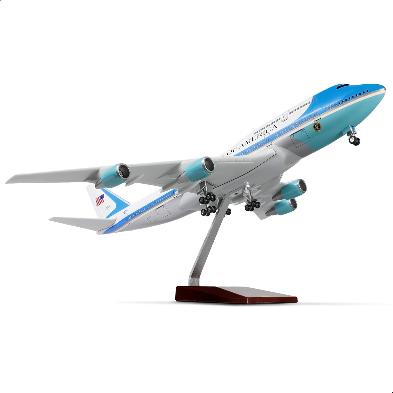 Air Force One USAF Boeing 747-200 28000 Desk Top Model 1/160 Model AZ Airplane