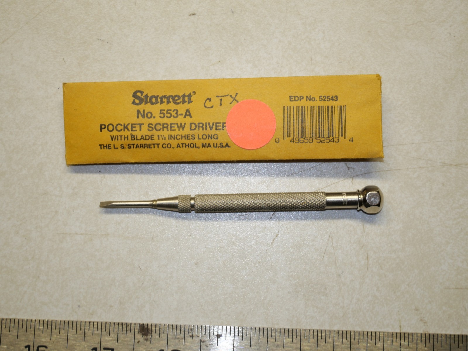 Starrett 553-A Pocket Screwdriver.