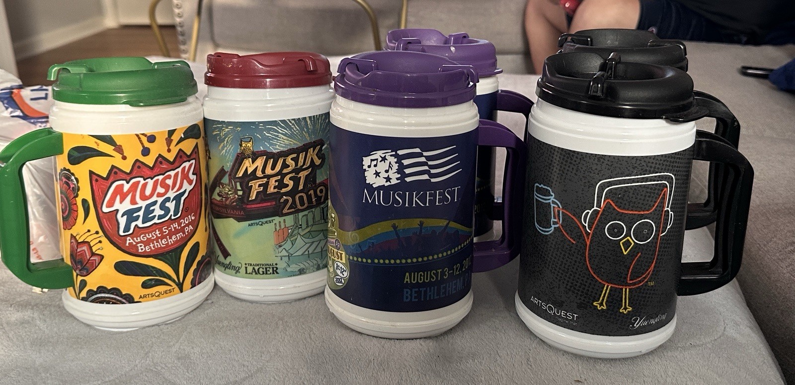 Vintage Musikfest Mug Lot Of 6Beer Plastic Cup Souvenir Lot Bethlehem PA