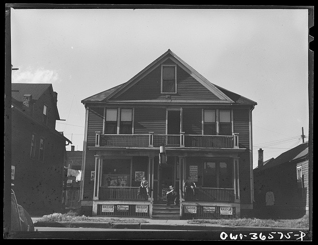 Photo:1930s 1940s Two-Story House Porch Storefront Raleigh N.C.