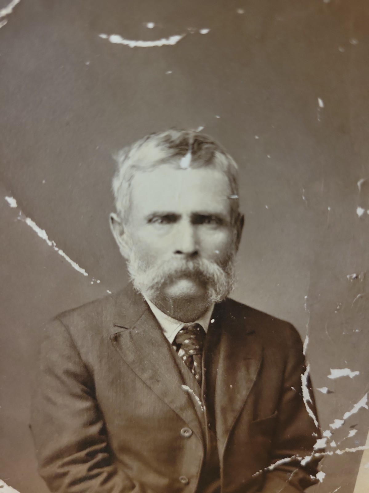 Antique 1890s Early Gelatin Silver Paper Photo Individual Large Mustache Suit Antique 1890s Early Gelatin Silver Paper Photo Individual Large Mustache Suit