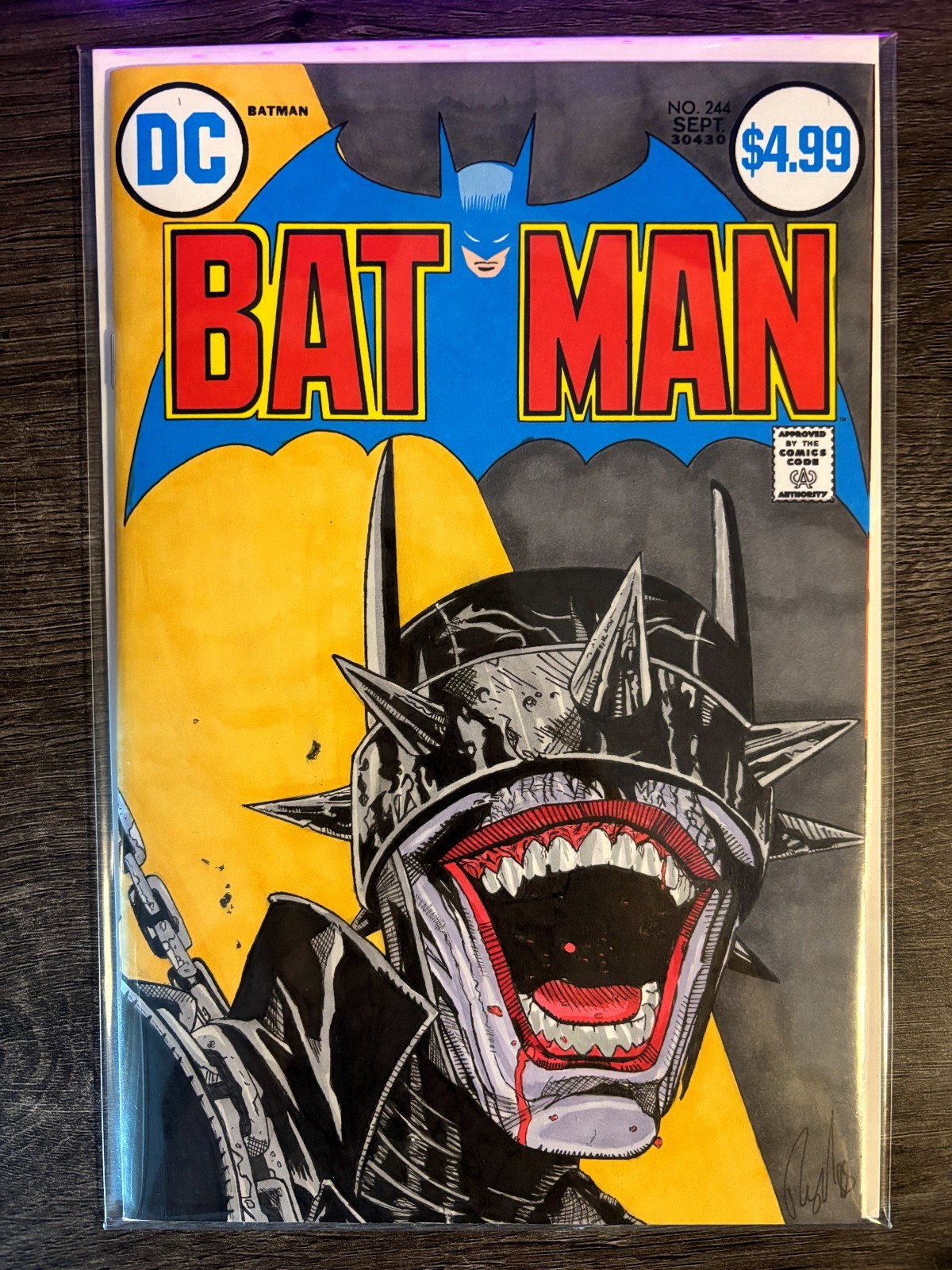 Batman #244 Blank Sketch Cover – Original Joker Artwork – Hand Drawn (By Me)