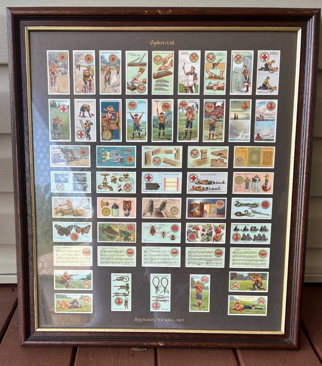 Ogden's Boy Scouts complete Series 2-5, 1912-1914, 175 original cigarette cards