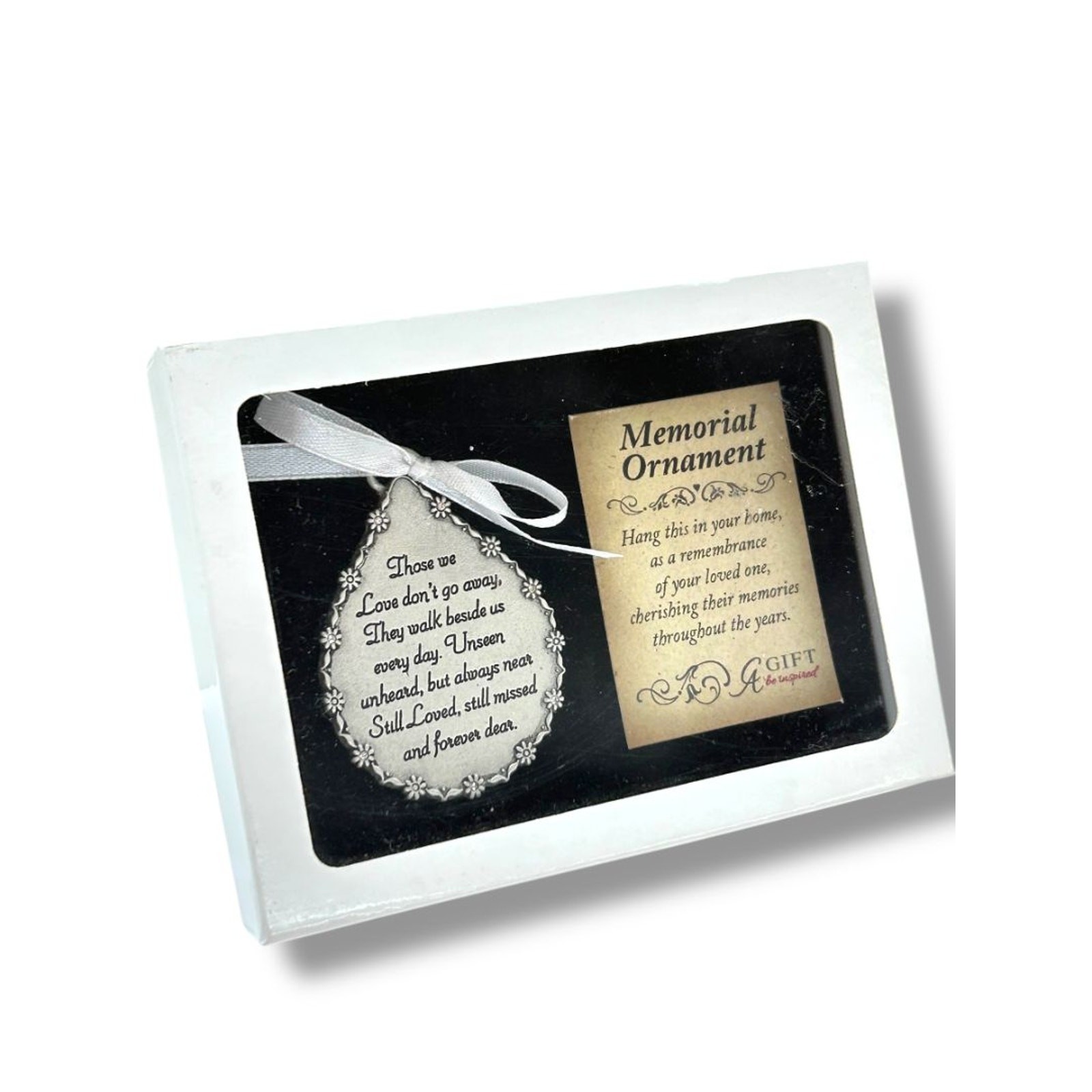 New Memorial Ornament Silvertone in Box \