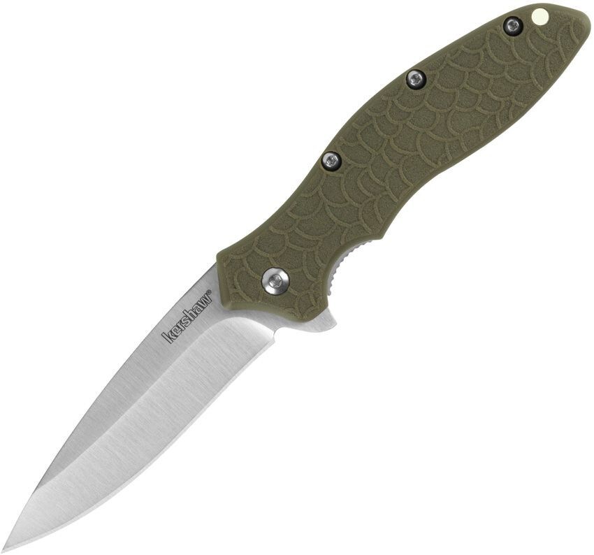 KERSHAW - Green OSO SWEET olive Spring Assisted SPEEDSAFE opening Knife 1830OL