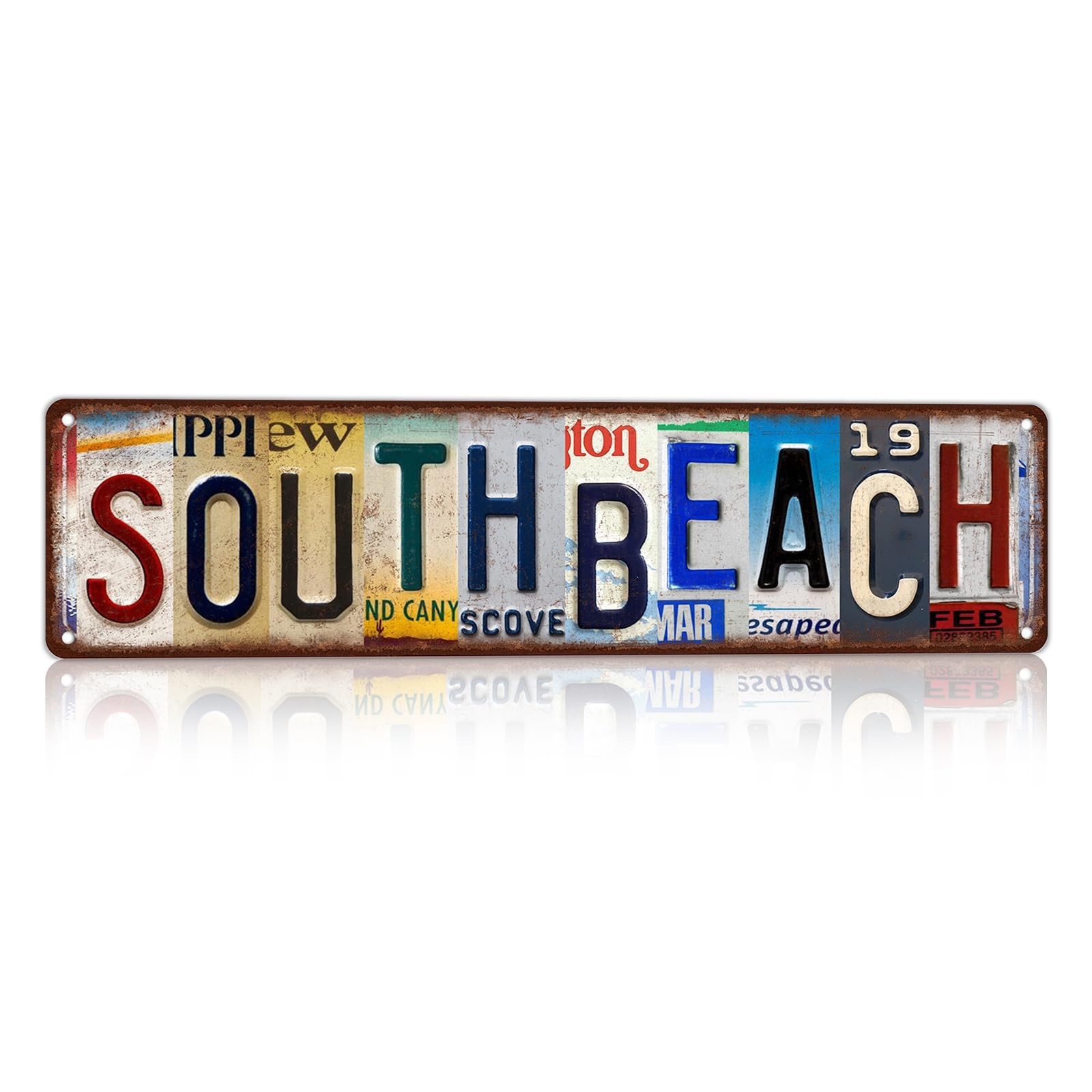Vintage South Beach Metal Tin Signs Street Signs Miami Beach Decor Coastal Wa... Vintage South Beach Metal Tin Signs Street Signs Miami Beach Decor Coastal Wa...