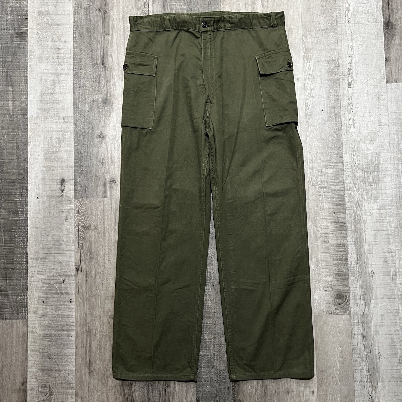 VTG 1950s Korean War M-43 Military Field Pants 13 Star High Pocket Big Size 39 VTG 1950s Korean War M-43 Military Field Pants 13 Star High Pocket Big Size 39