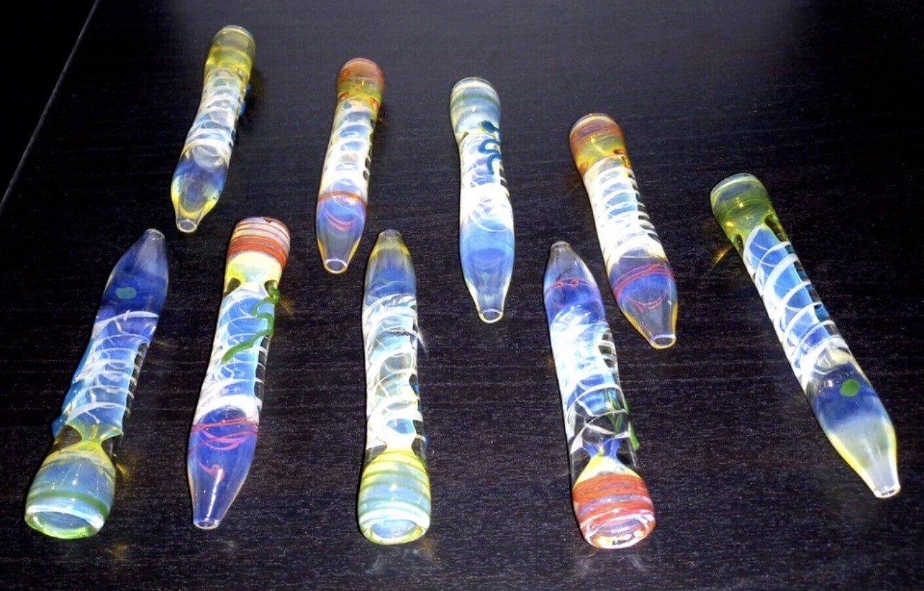 3x🔥3.5” HITTER GLASS CHILLUM TOBACCO SMOKING PIPE RANDOM SHAPES & COLOR😎