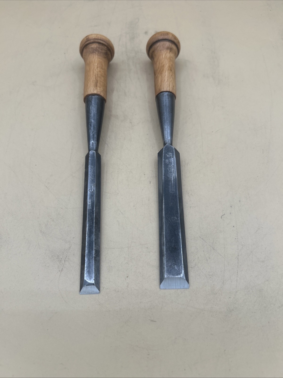 2- Vintage Lakeside Bevel Edge Socket Chisels.  3/4