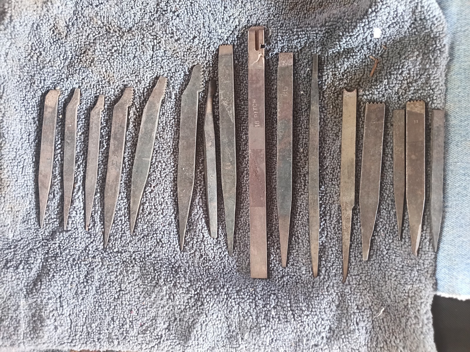 These are vintage Pratt & Whitney or similar machinist thread chaser files