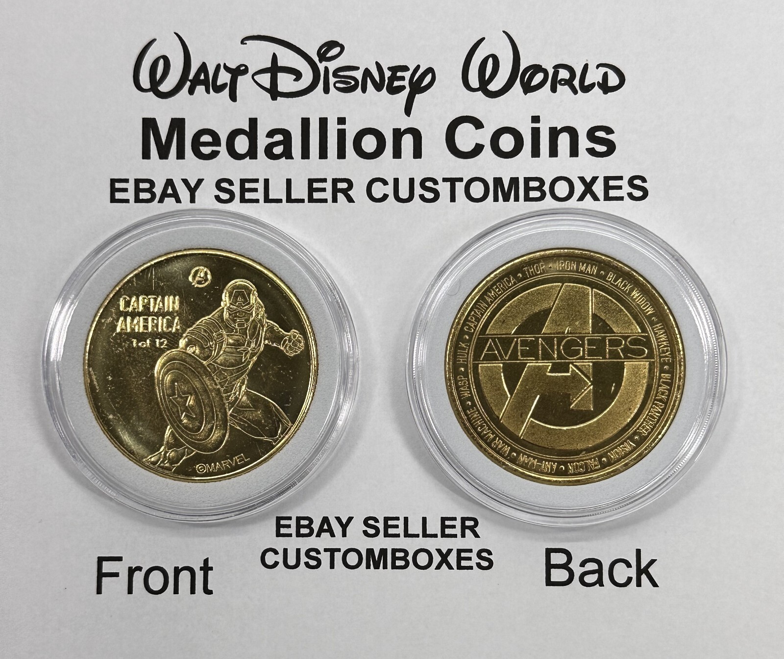 2025 & 2024 Walt Disney World Medallion Coins Gold Bronze Pick ones you want
