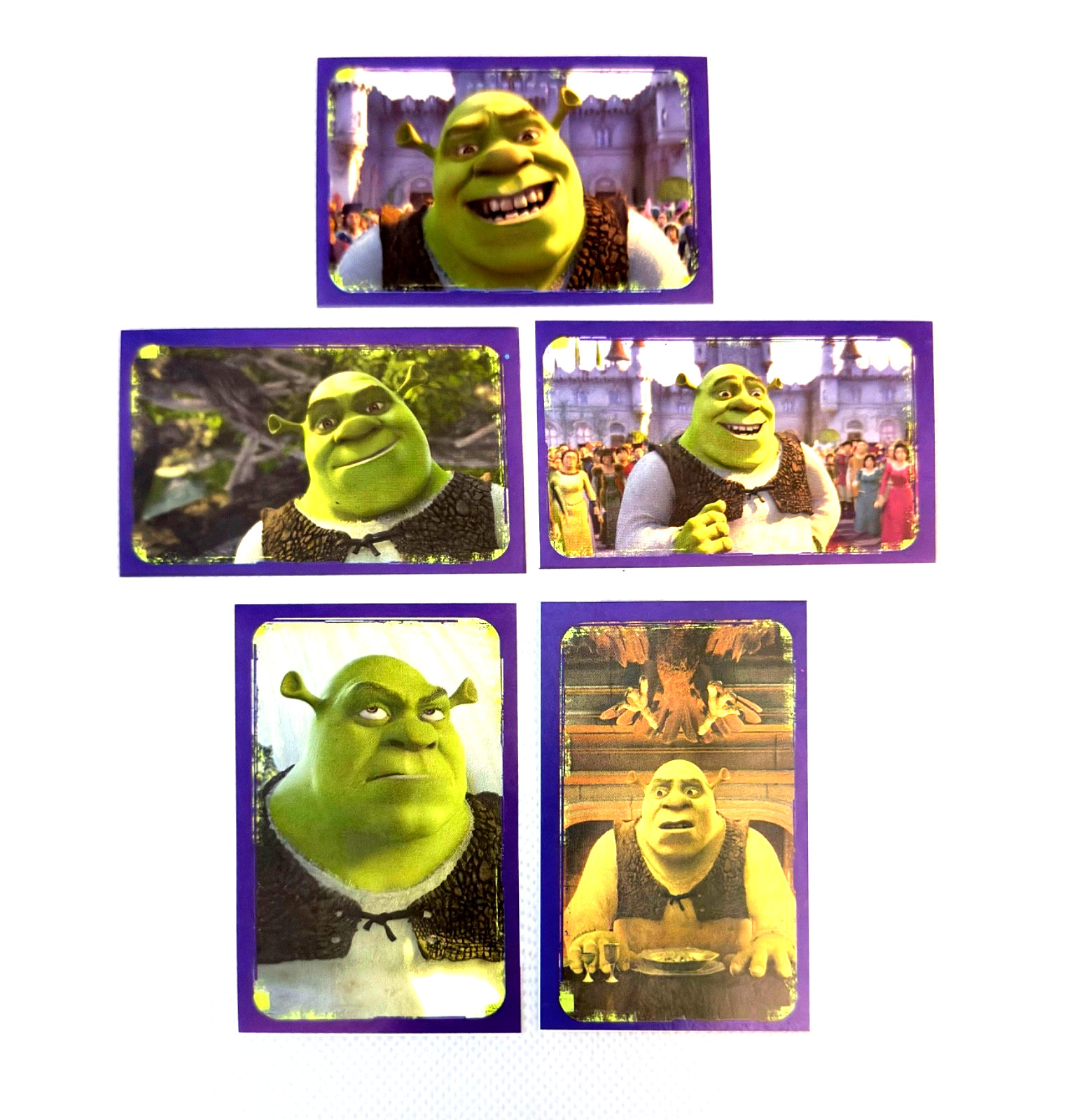 Shrek 2 Sticker Lot x5 Shrek Panini 2004 Album VTG DreamWorks Ogre NM