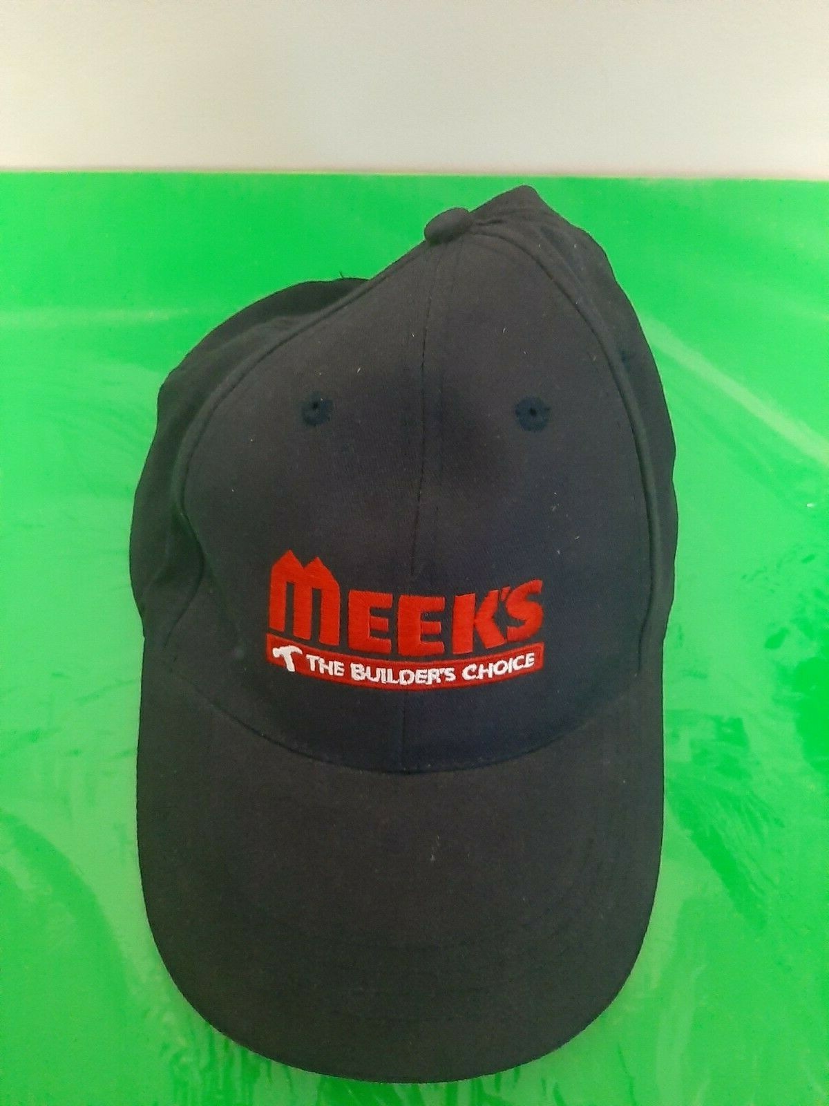 BASEBALL CAP WITH MEEK\'S THE BUILDER\'S CHOICE BLUE collectors vintage BASEBALL CAP WITH MEEK\'S THE BUILDER\'S CHOICE BLUE collectors vintage