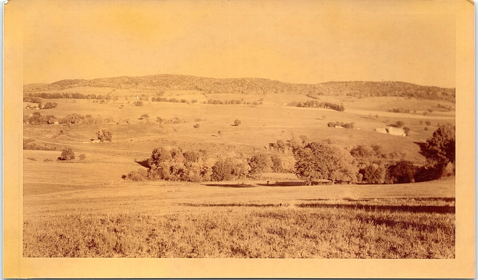 Vintage Postcard 1949 Rural Countryside Farm Landscape Sepia Real Photo RPPC