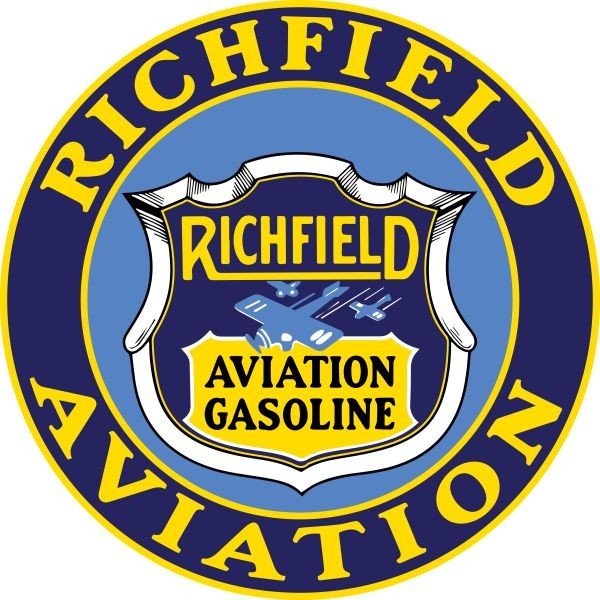 Richfield Aviation Gasoline Service Station Style NEW METAL SIGN: 12\