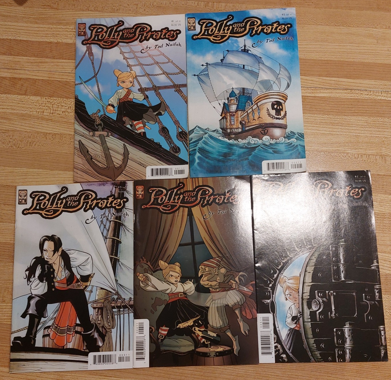 POLLY AND THE PIRATES VOLUMES 1 THRU 5 ONI PRESS