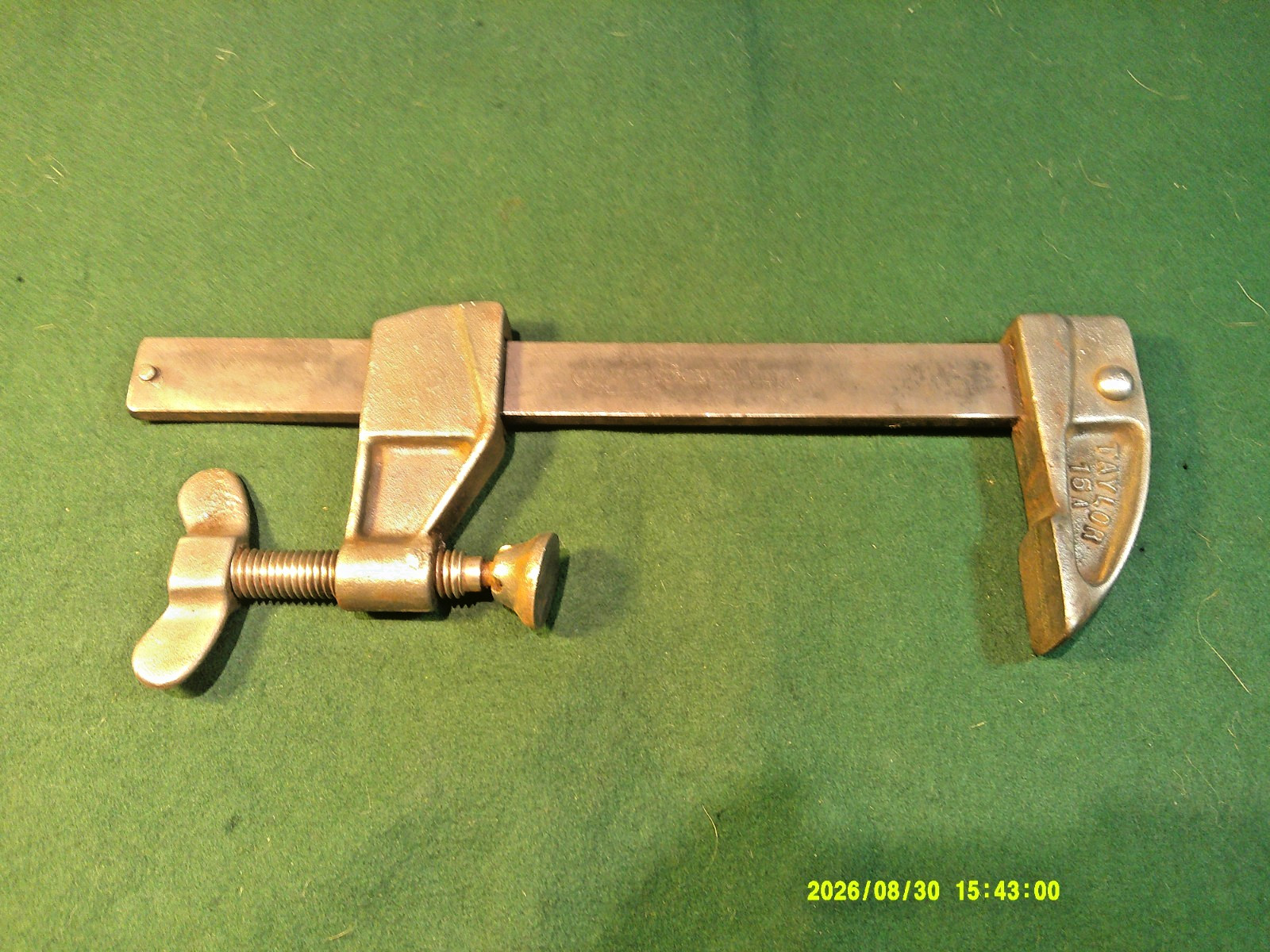 ANTIQUE TAYLOR MFG CO NO. 15A/15B FLAT BAR CLAMP