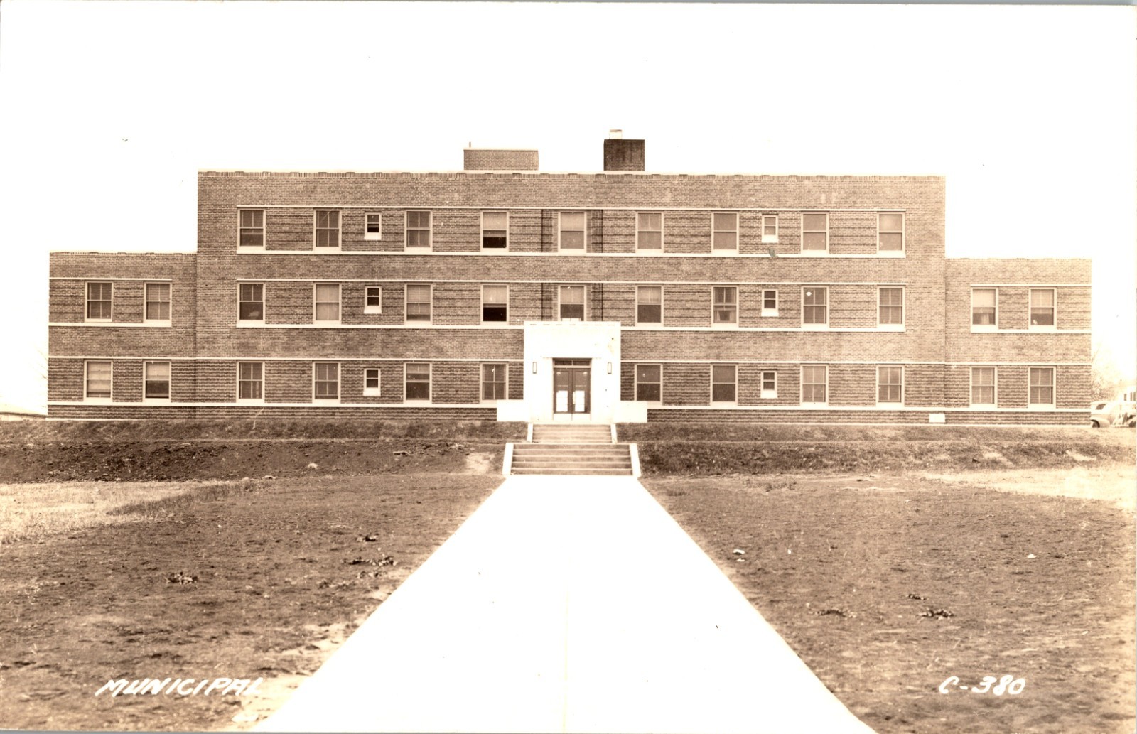 RPPC Municipal Hospital Clarinda Iowa IA Real Photo Postcard c1950s Unused