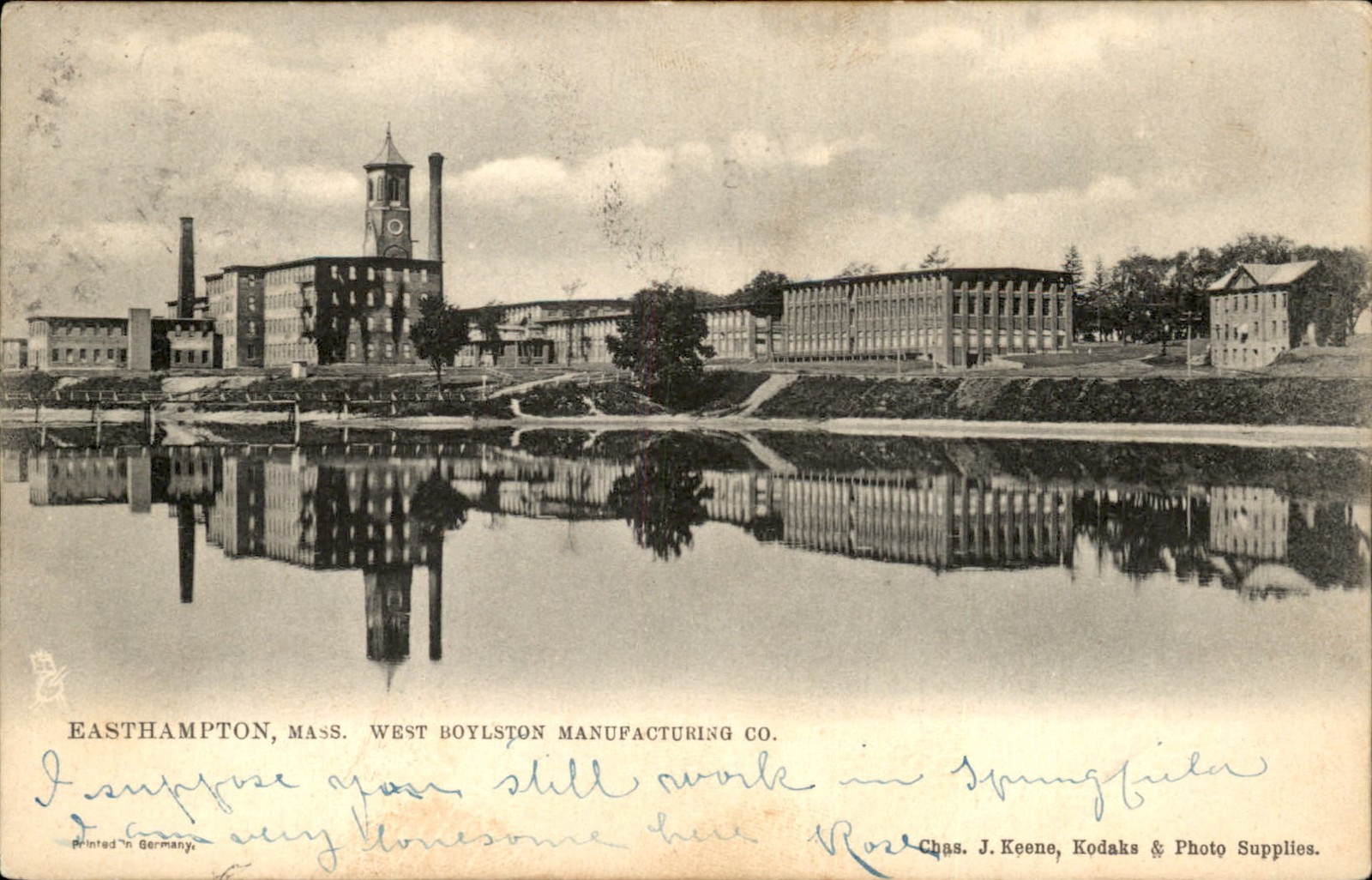 Easthampton MA Manufacturing Mill Raphael Tuck & Sons c1900s Vintage Postcard