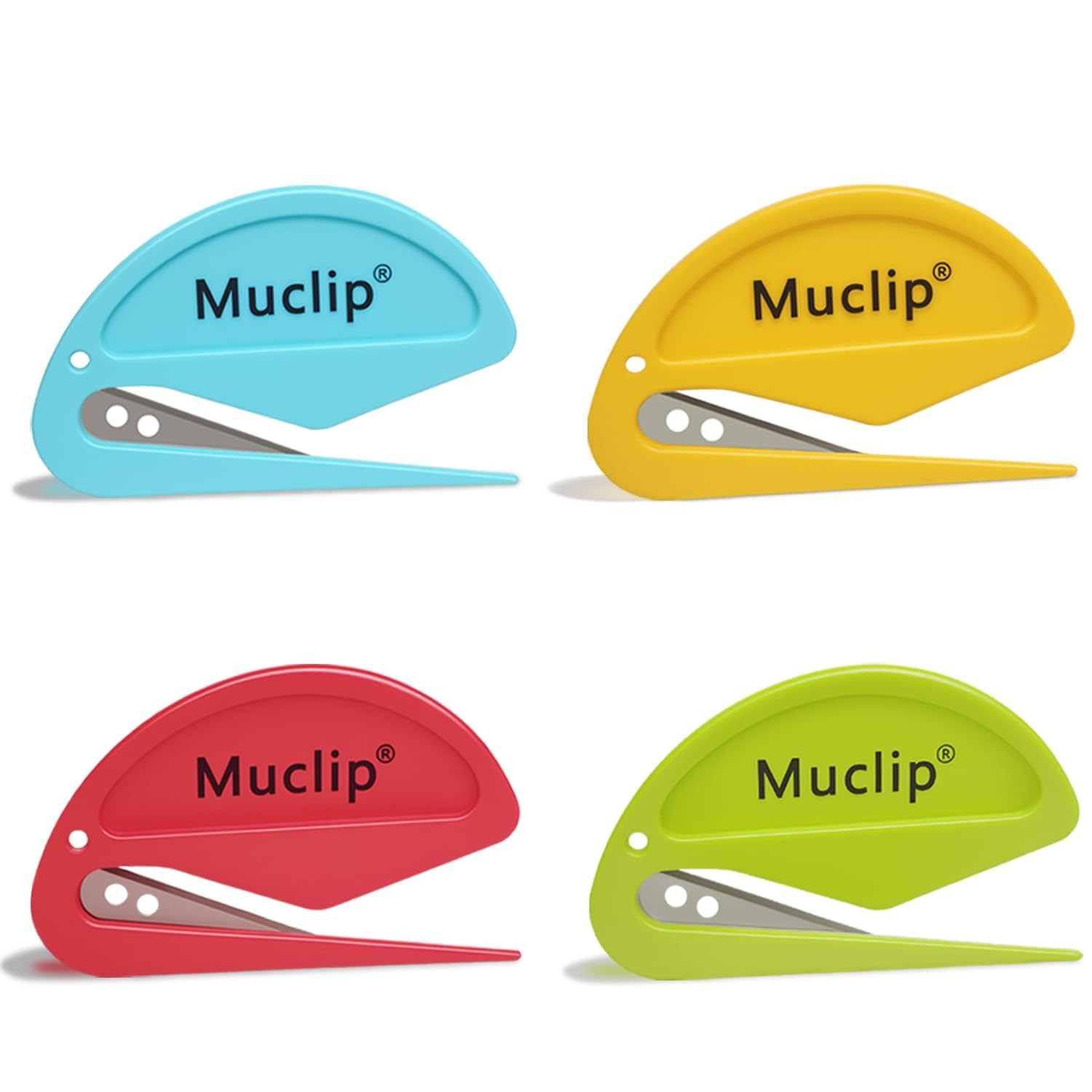 MUCLIP 4 Pack Letter Opener Envelope letter opener envelope slitter, 4 Color MUCLIP 4 Pack Letter Opener Envelope letter opener envelope slitter, 4 Color