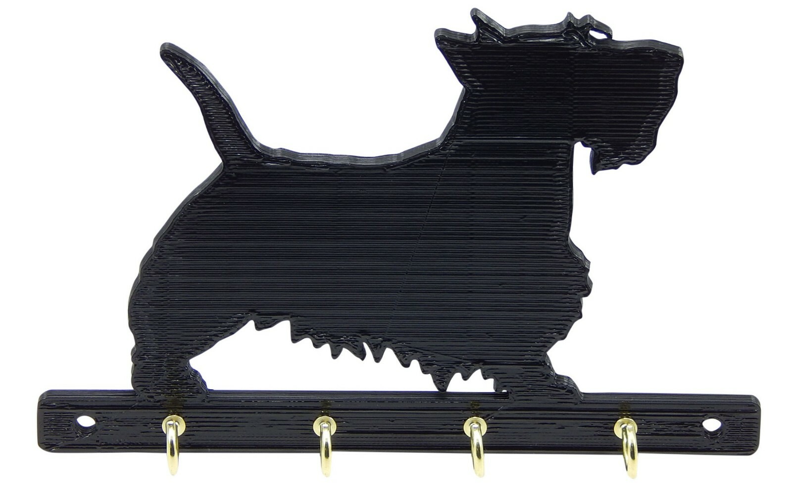Scottish Terrier Scottie Dog Leash Holder Hanger Key Rack Organizer Wall Mounted