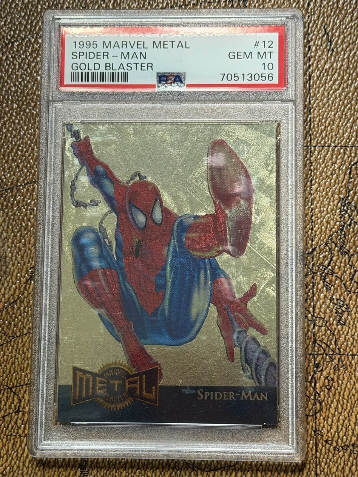 Fleer 1995 Marvel Metal Spider-Man Gold Blaster #12 PSA 10 LOW POP
