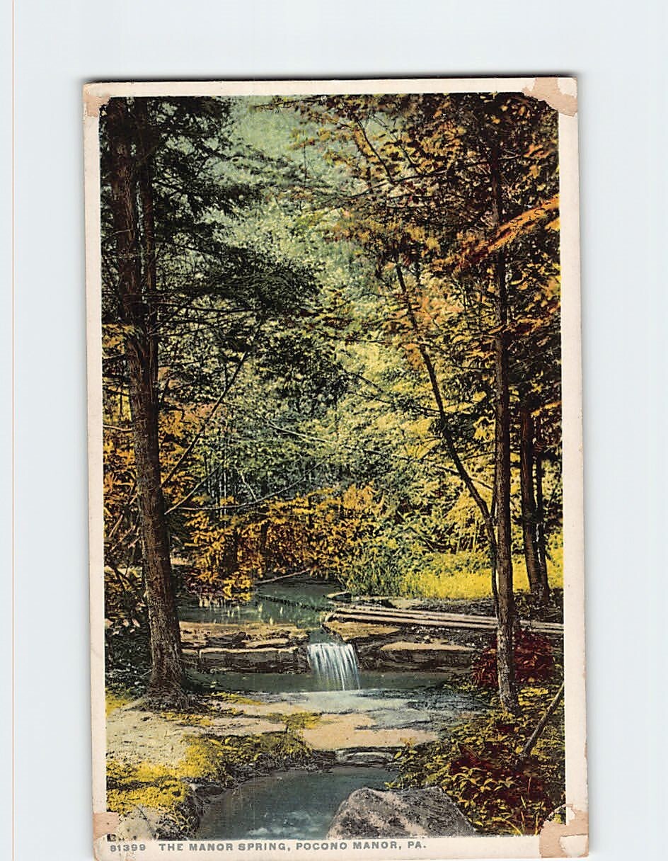 Postcard The Manor Spring Pocono Manor Pennsylvania USA