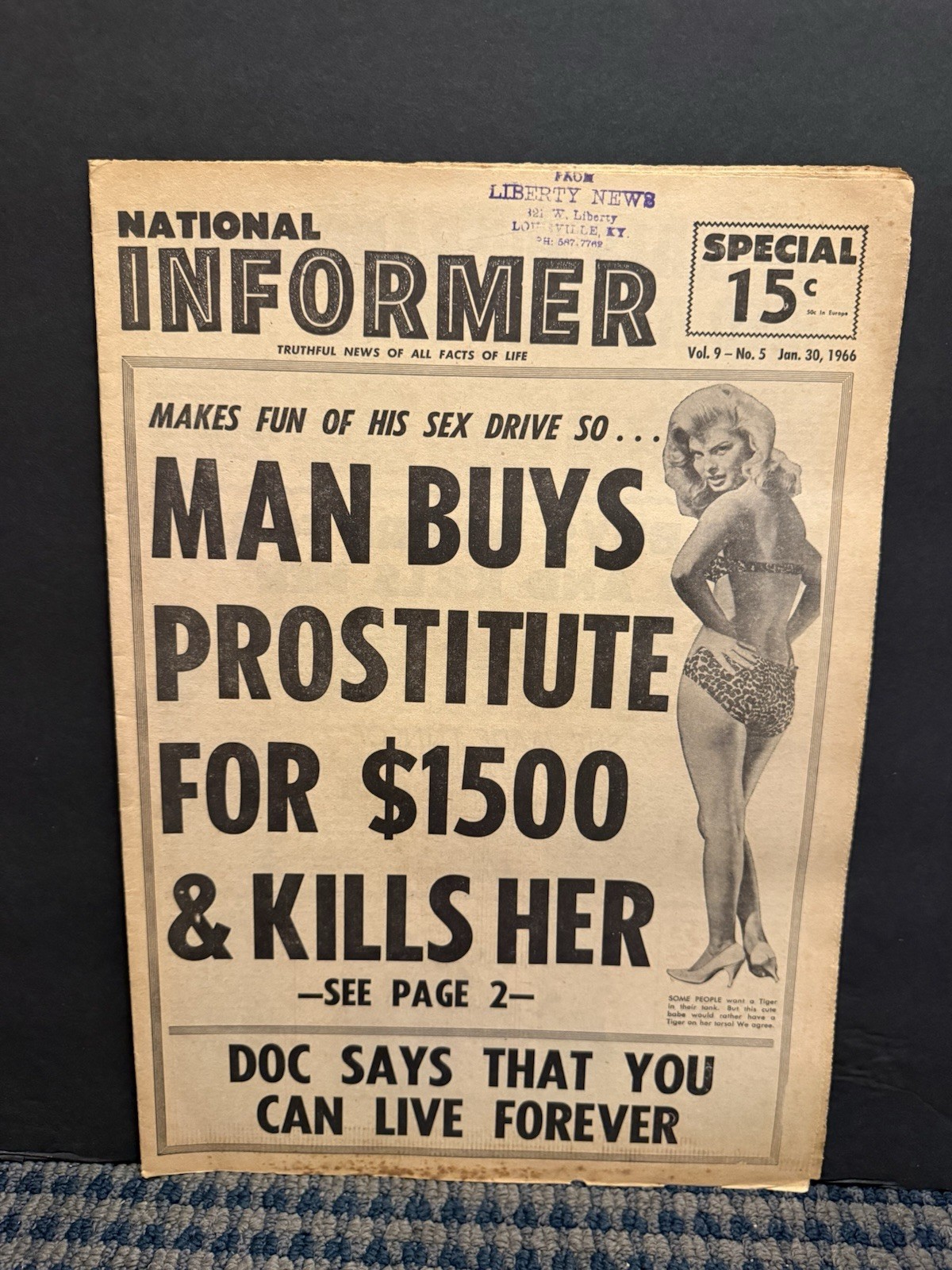 1966 Jan 30th National Informer Newspaper, Man Buys Prostitute/Kills Her (VRN10F 1966 Jan 30th National Informer Newspaper, Man Buys Prostitute/Kills Her (VRN10F